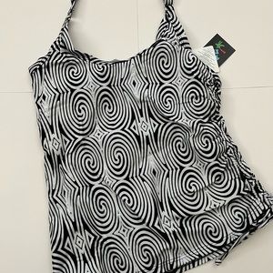 NWT BLHO Tankini Side Side string sz 8